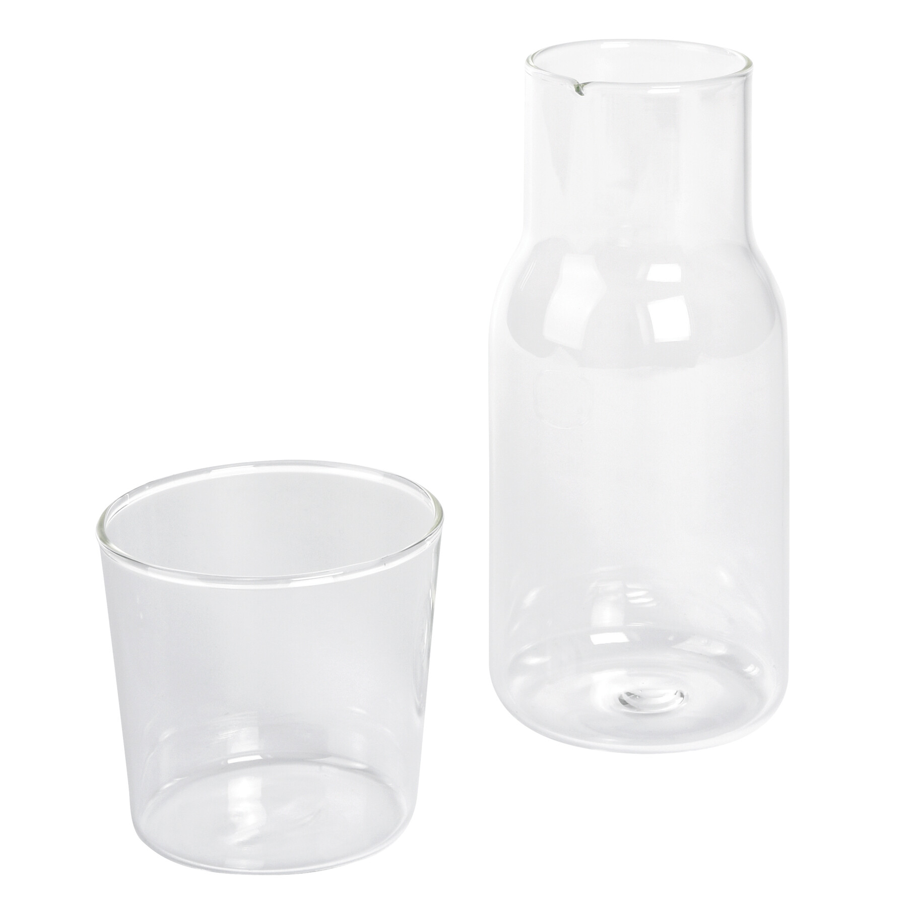 Vue 2 de CALMY - Carafe en verre avec verre