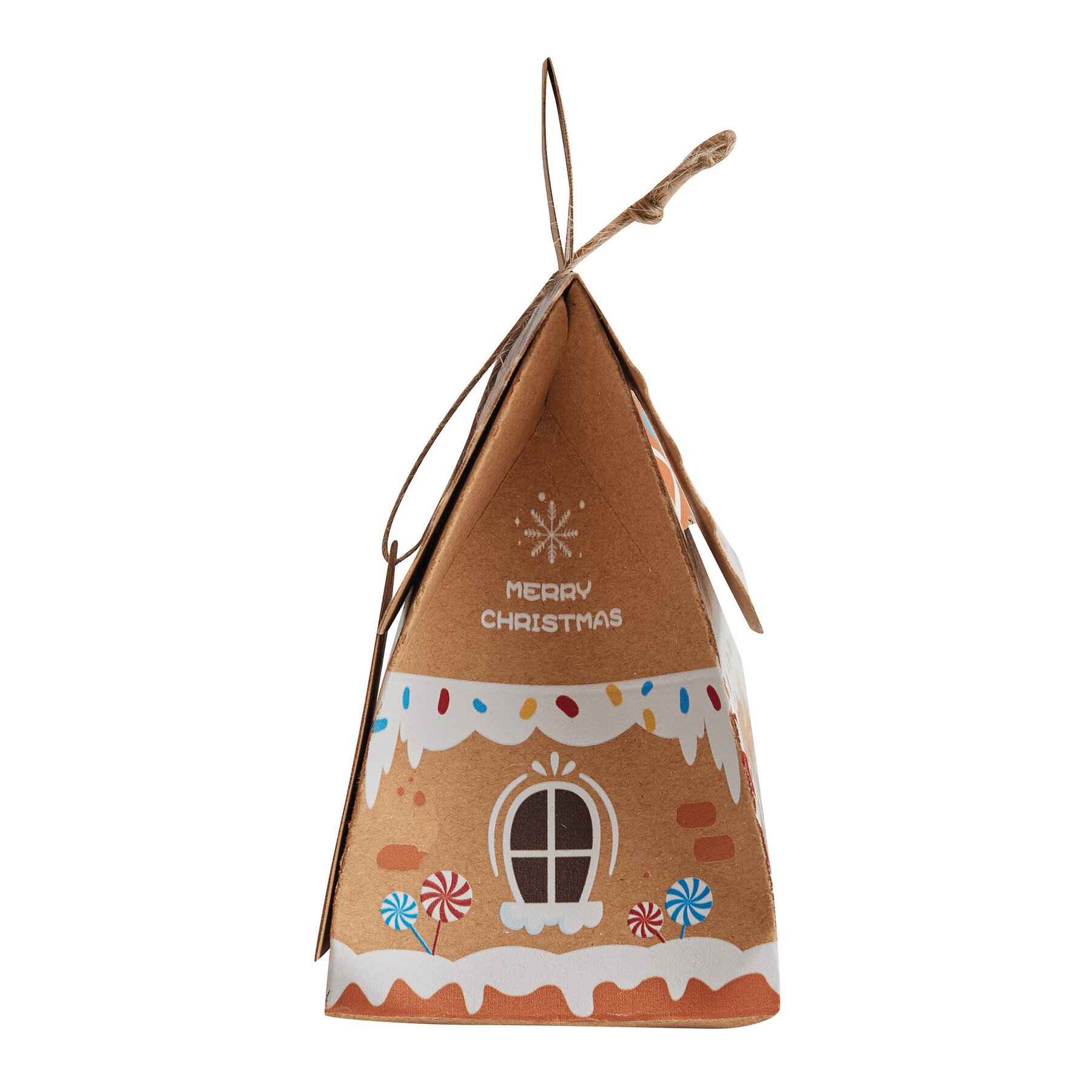 Vue 3 de SMALL PRESENT - Maison en carton à offrir